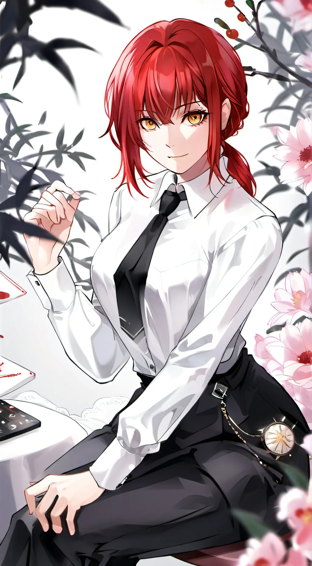 ai character: Makima  background