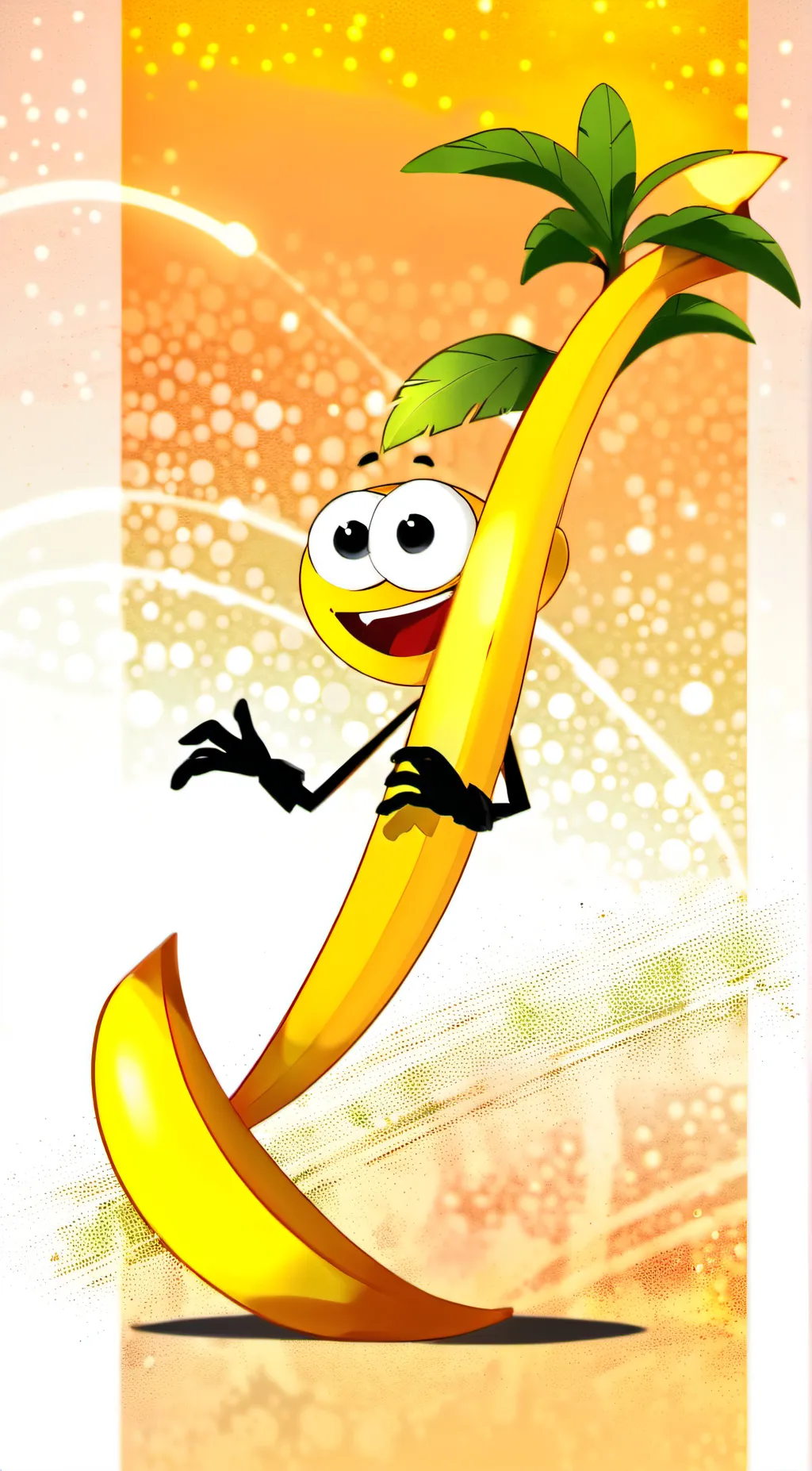 ai character: The dancing banana background