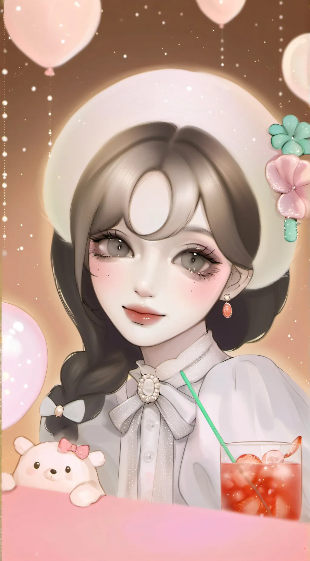 ai character: crystal ally lily background