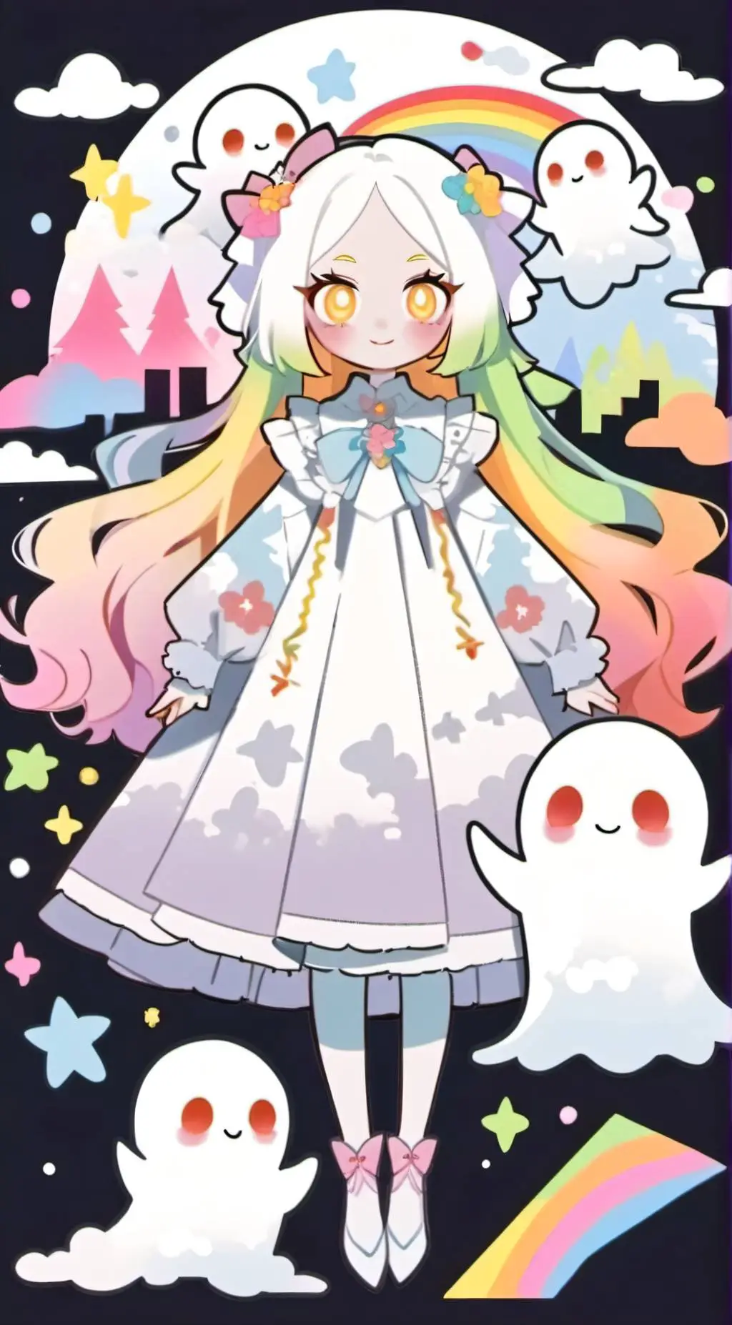 ai character: rainbow sisters background