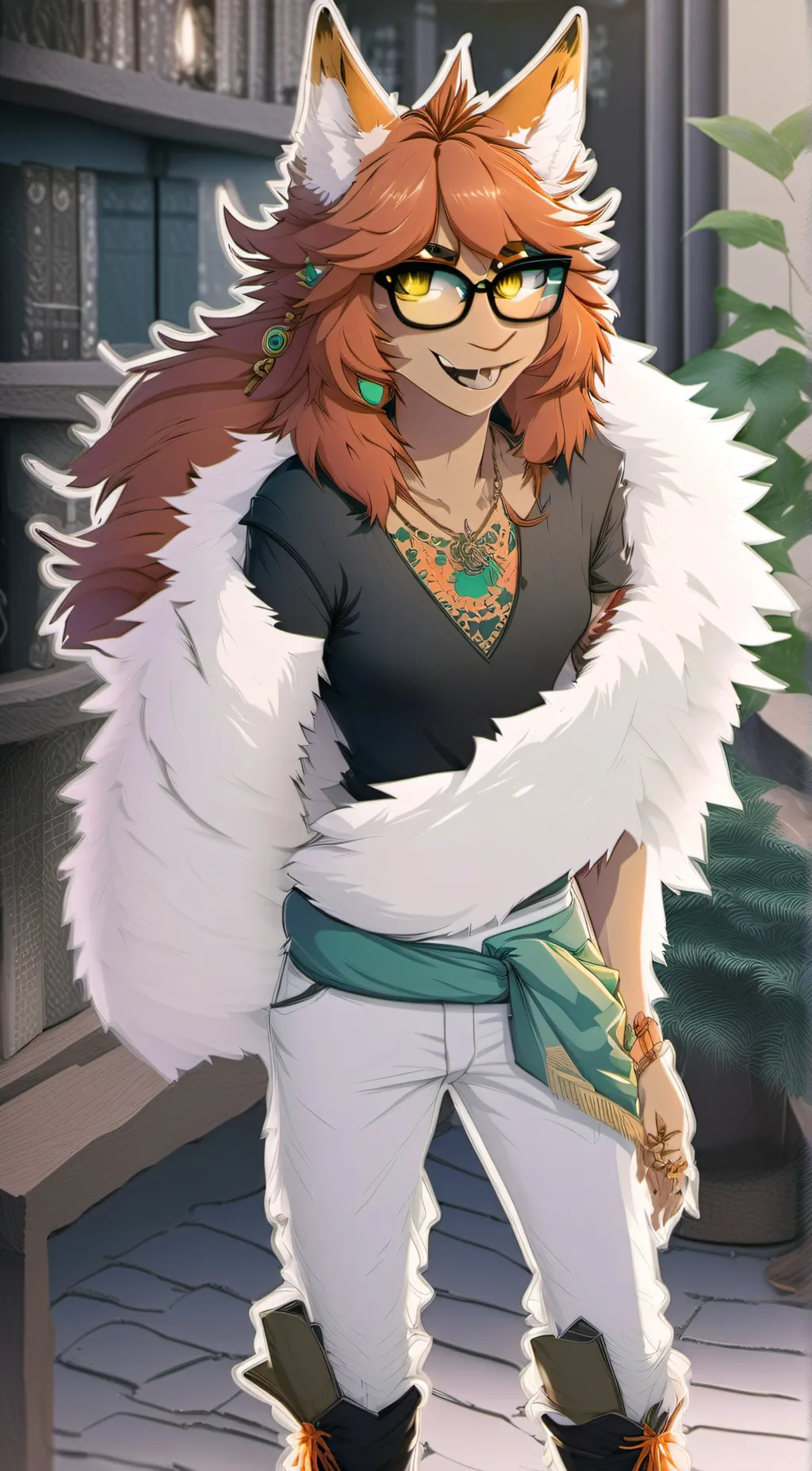 ai character: Furry war background