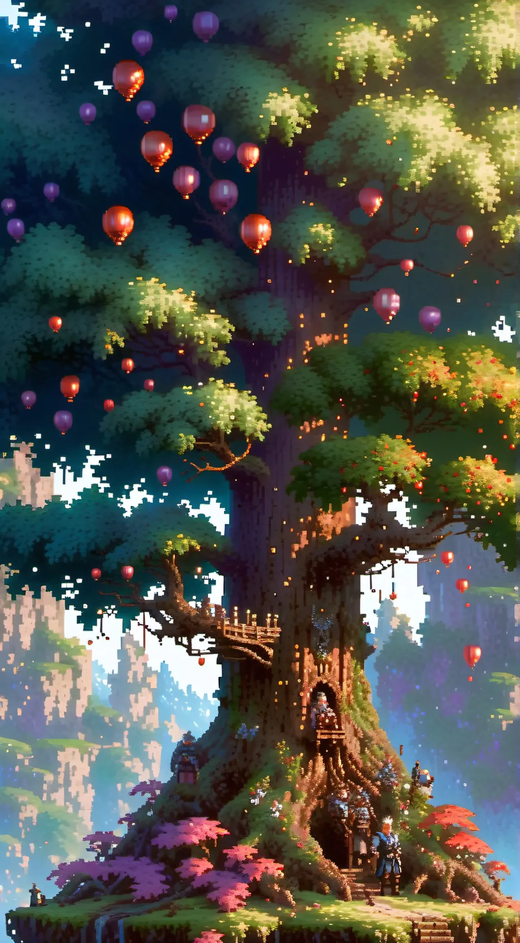 ai character: Birthday Wish Tree background