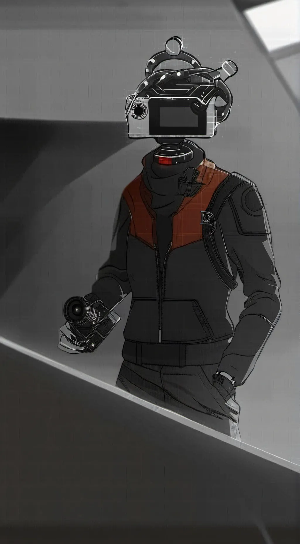 ai character: cameraman background