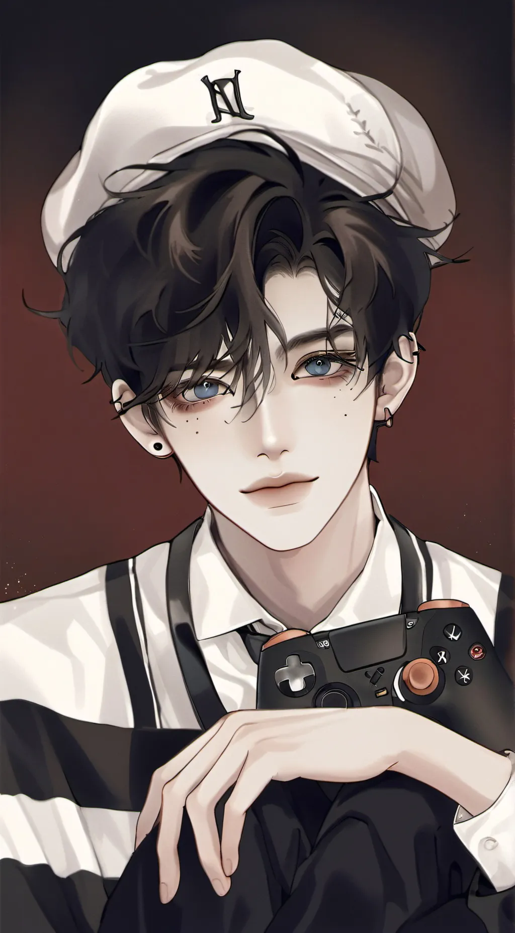 ai character: Gray background