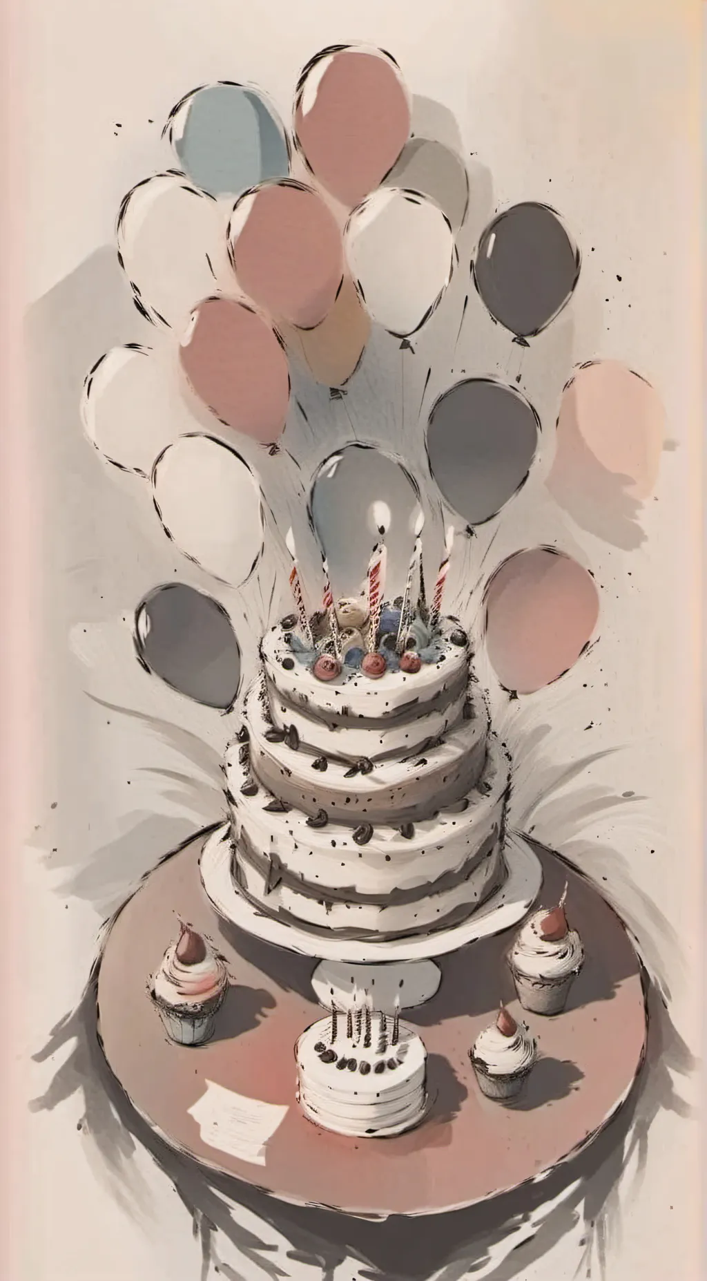 ai character: Happy Birthday!!୨୧ background