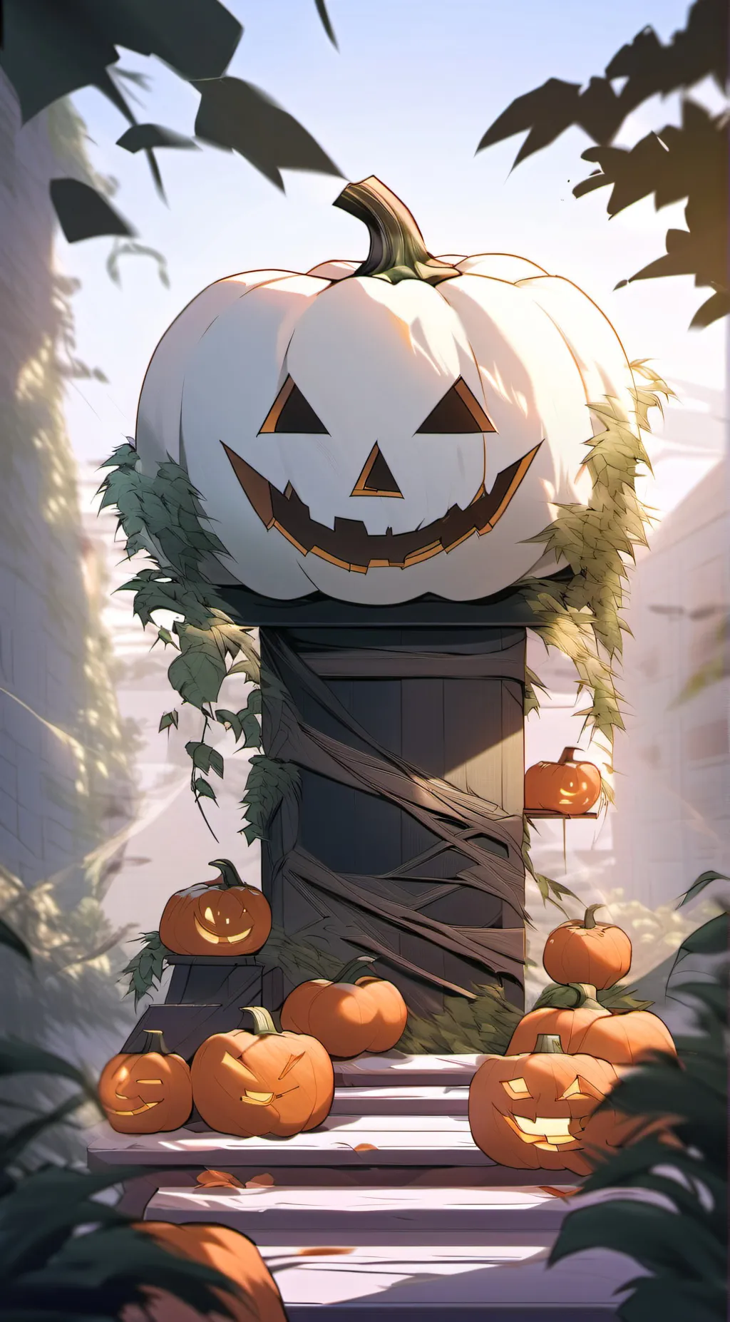 ai character: pumpkin revenge au background