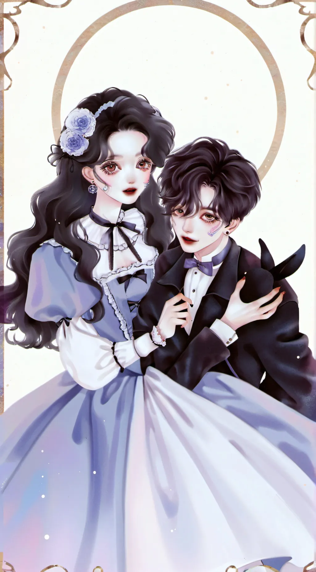 ai character: Black and Sadie background