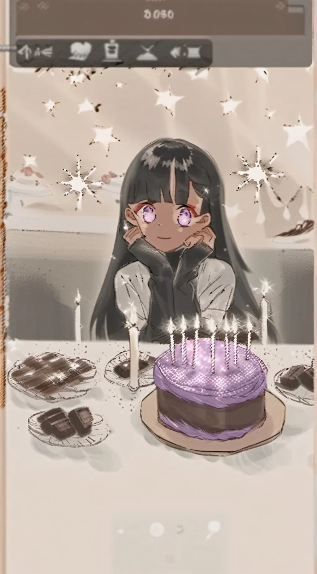 ai character: Take B-Day background