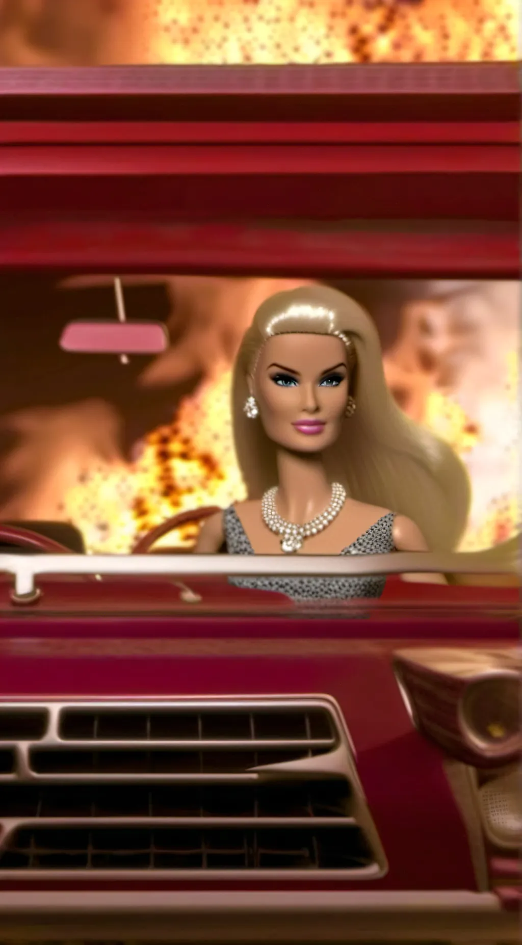 ai character: First place barbie background