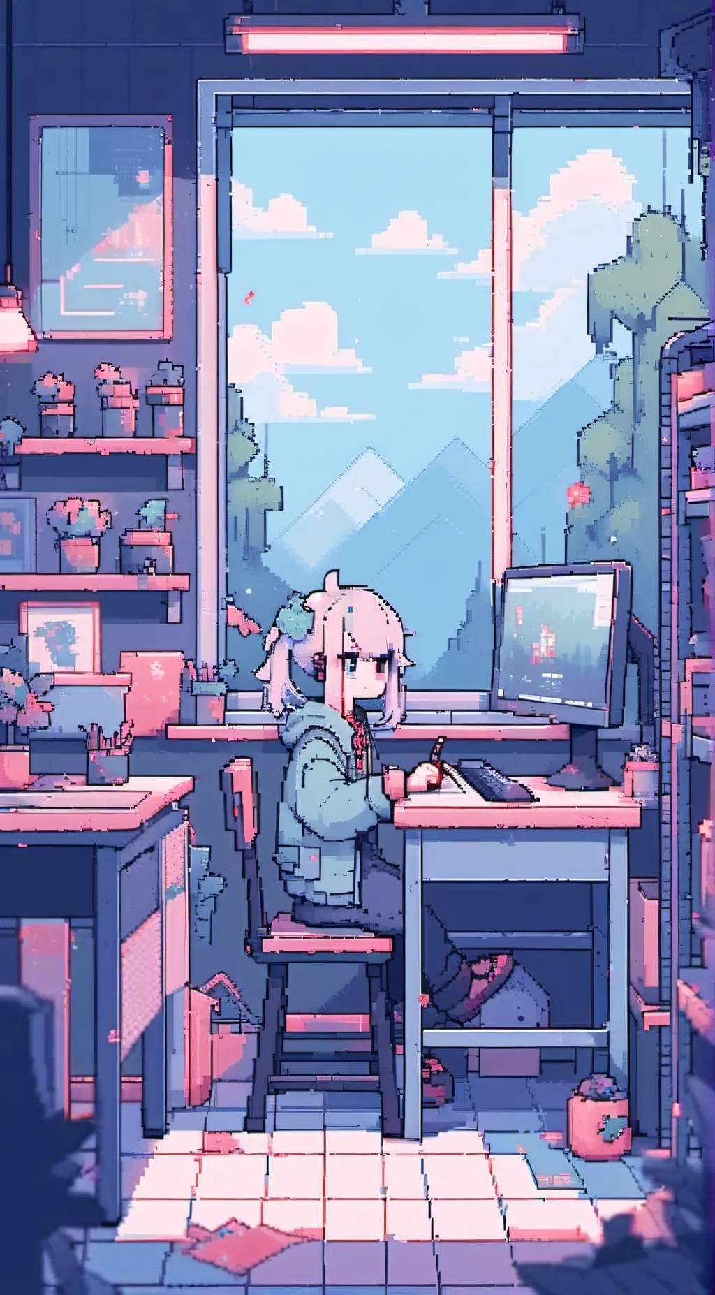 ai character: Mha>_< ! background