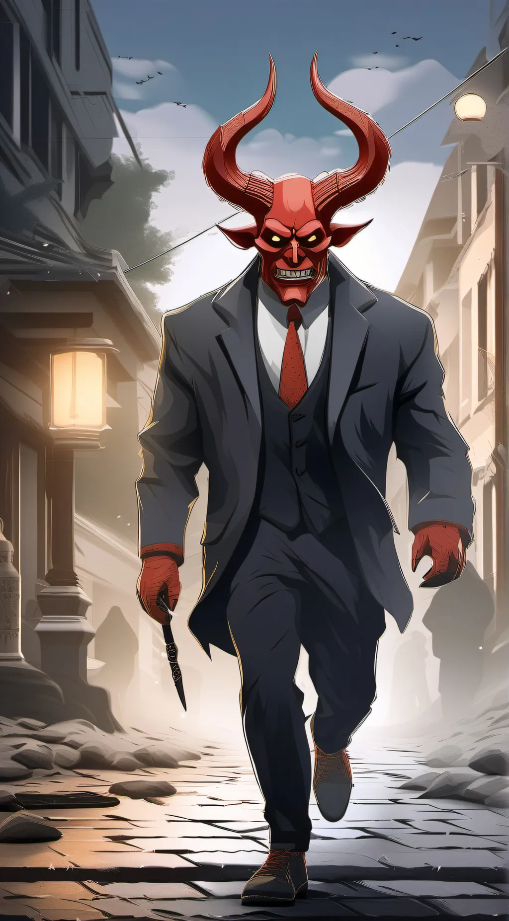 ai character: Blitzø background