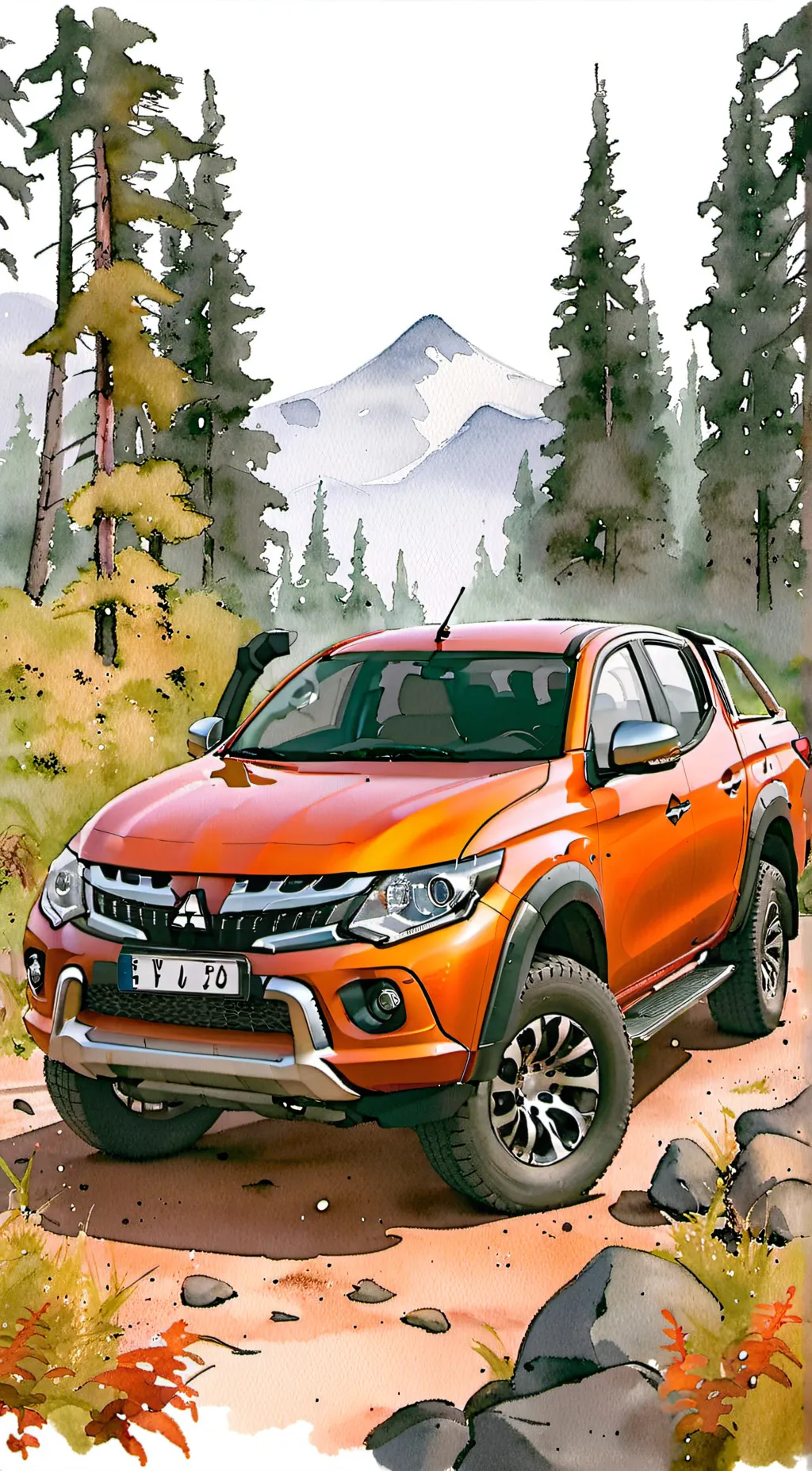 ai character: Mitsubishi triton background