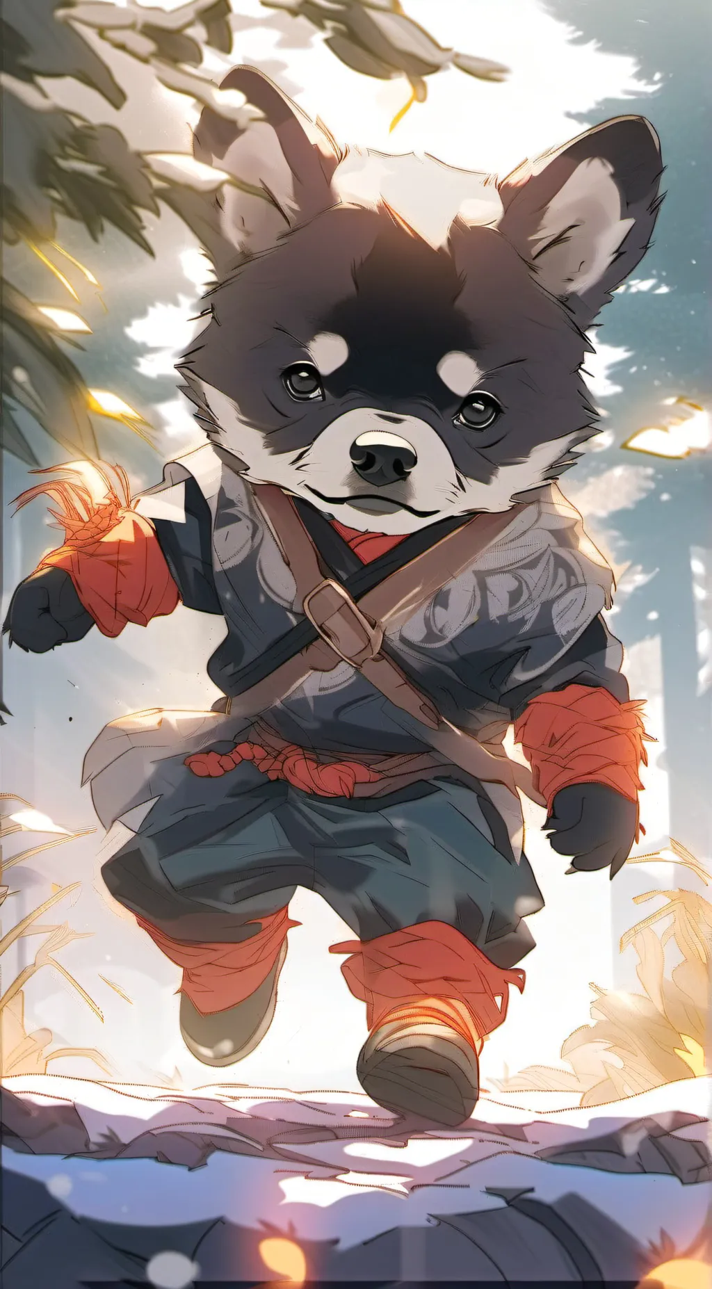 ai character: Leaf background