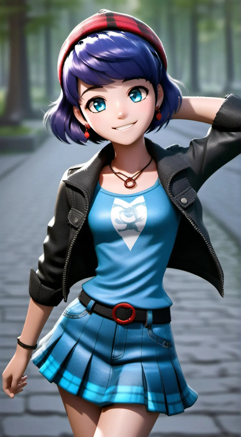 ai character: Marinette  background
