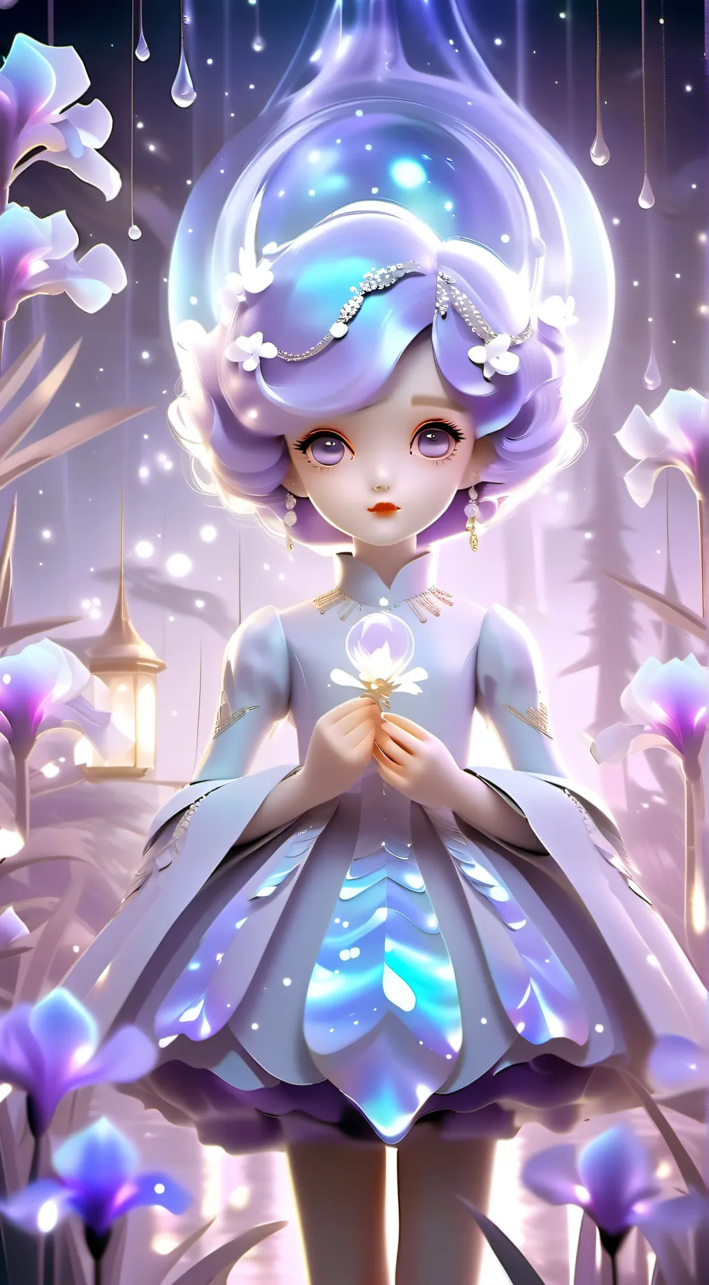 ai character: shiny background