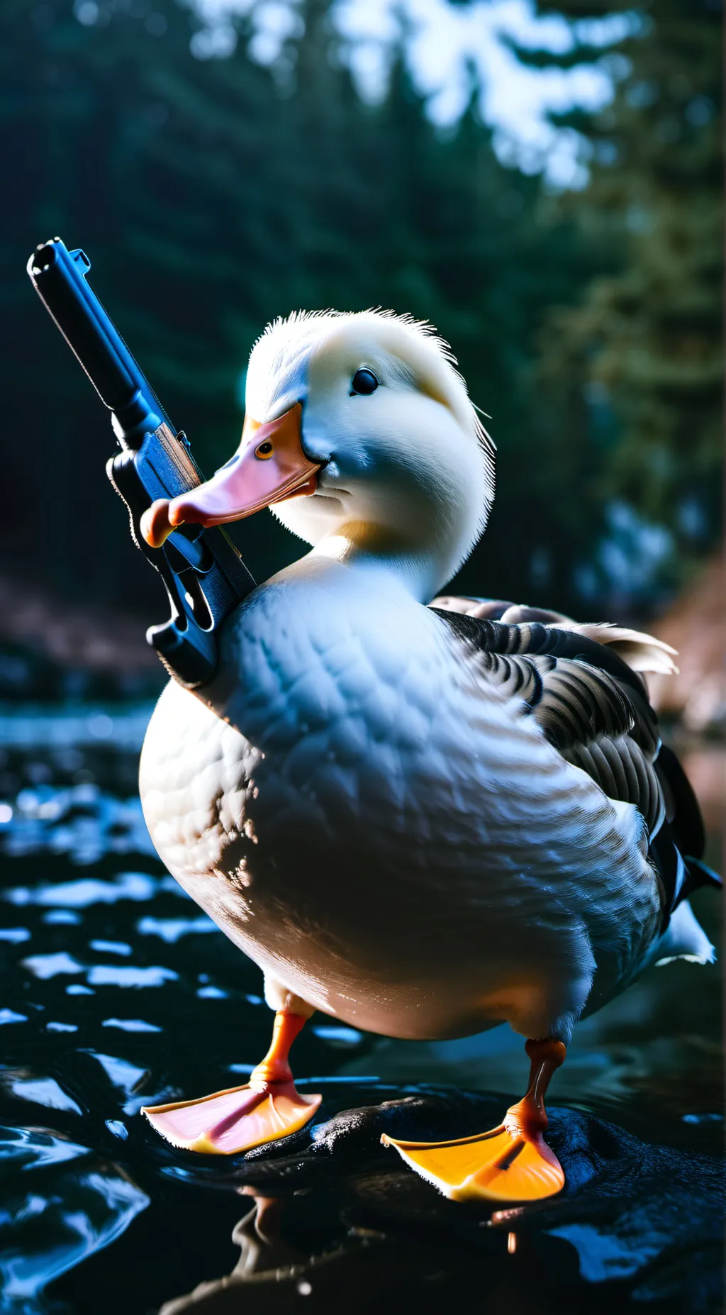 ai character: doug the duck background