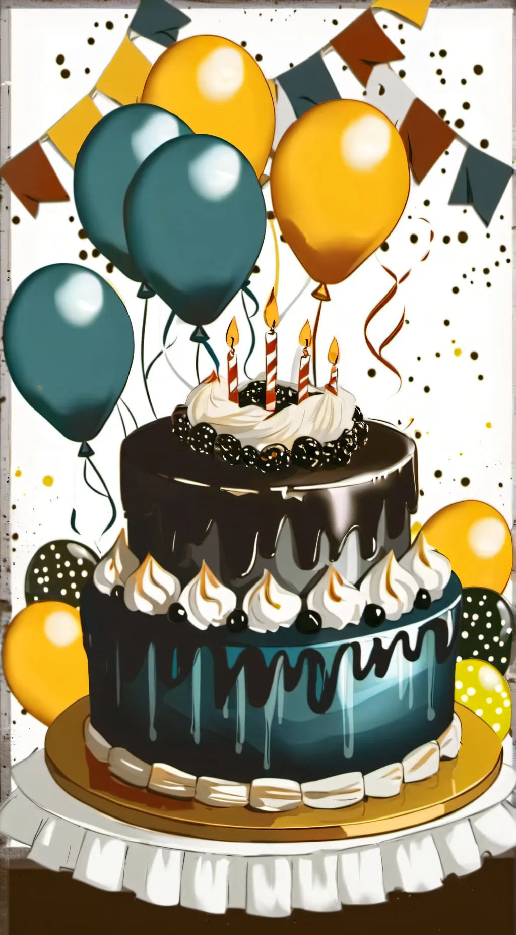 ai character: Birthday Cake  background