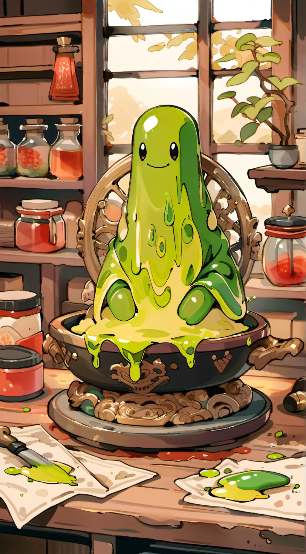 ai character: slime background