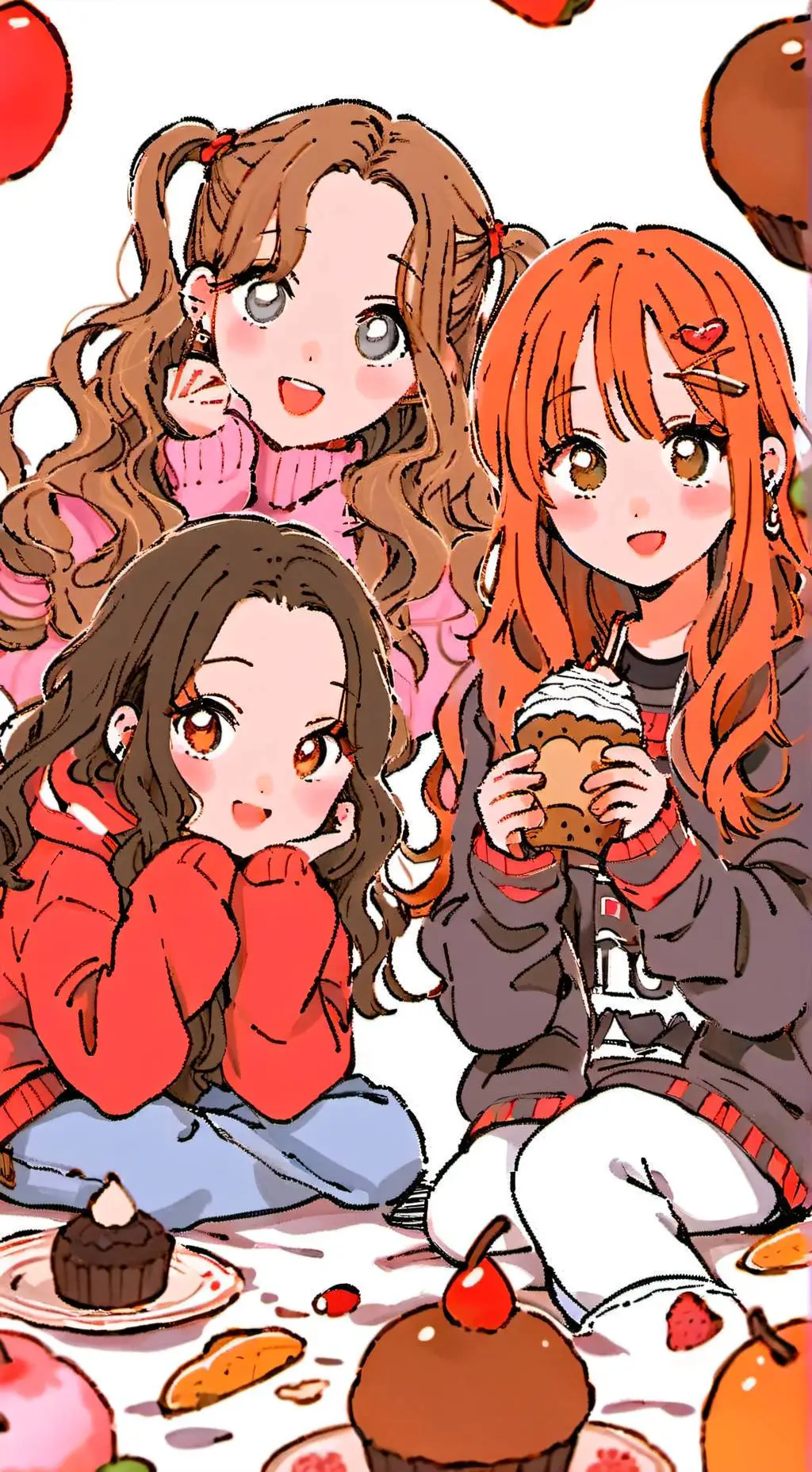 ai character: Cas, cup, laura background