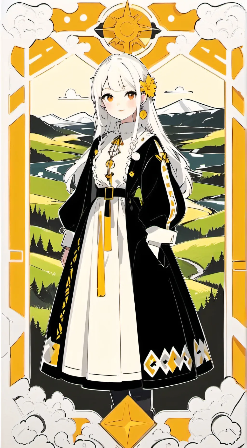 ai character: Colors background