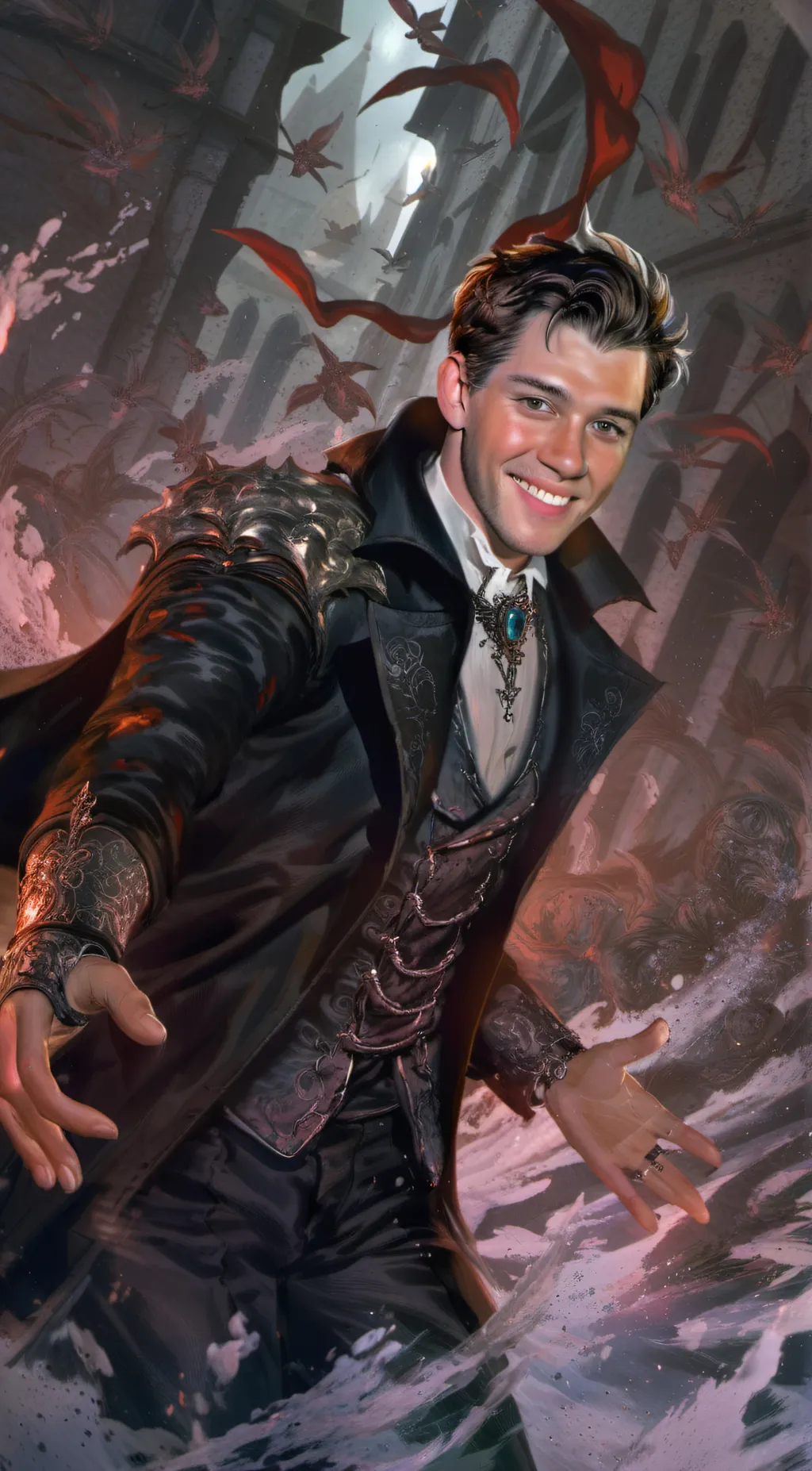 ai character: John krasinski  background