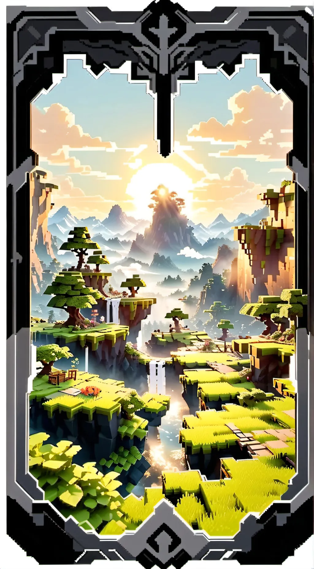 ai character: minecraft background