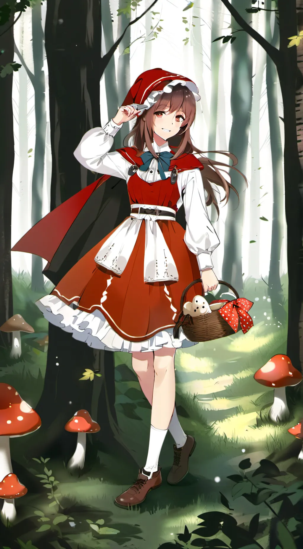 ai character: Little Red background