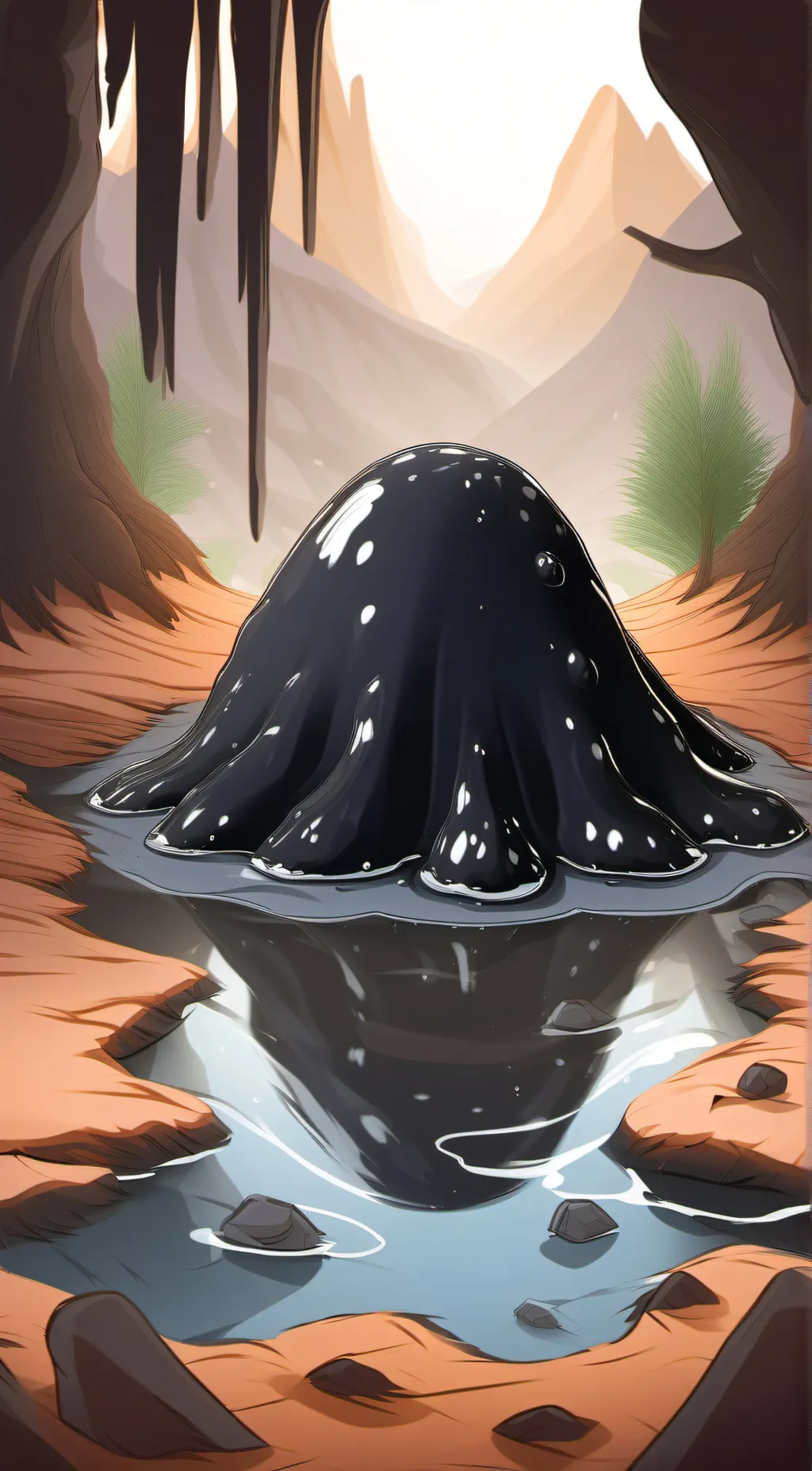 ai character: tar slime background