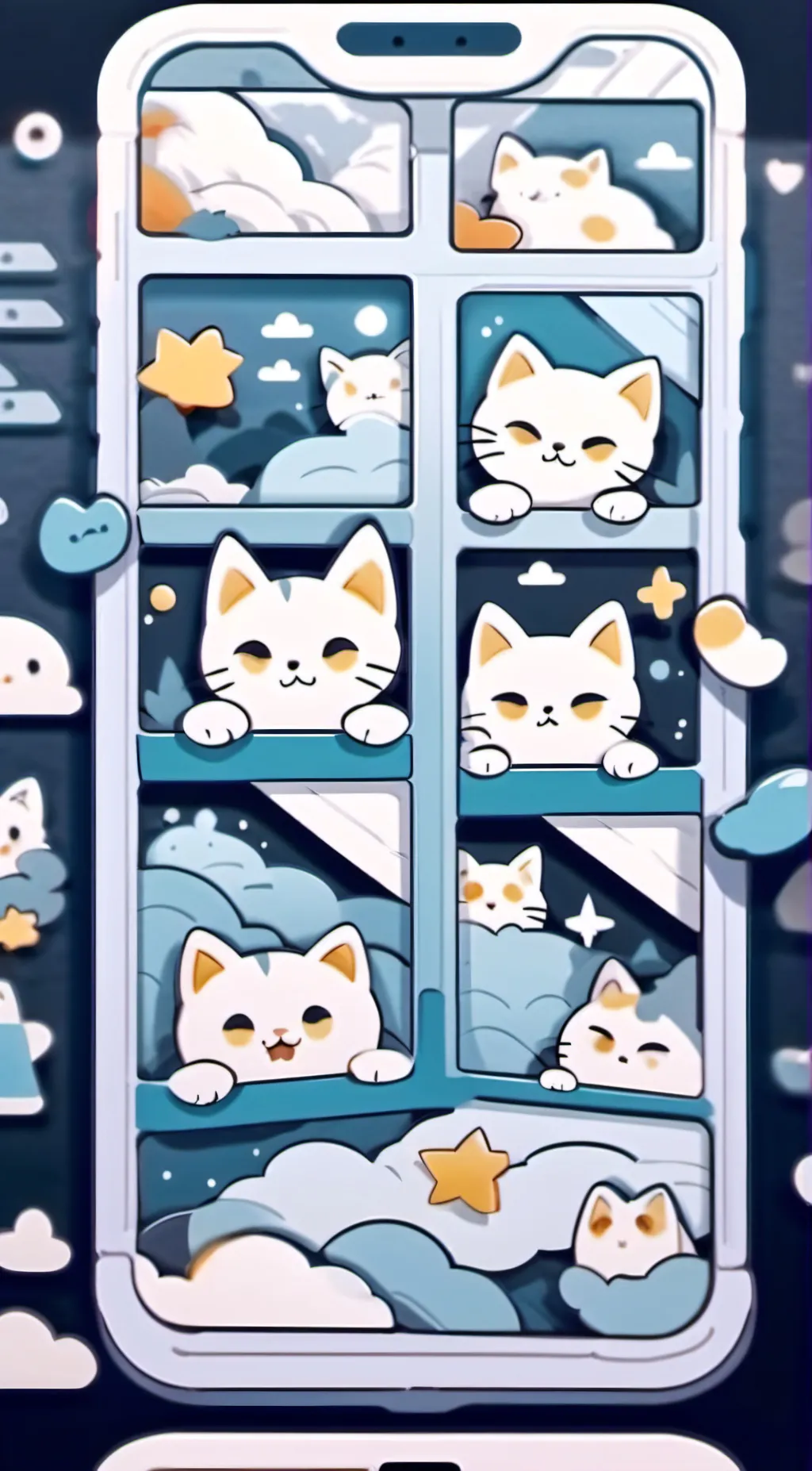 ai character:  adoption kittens  background
