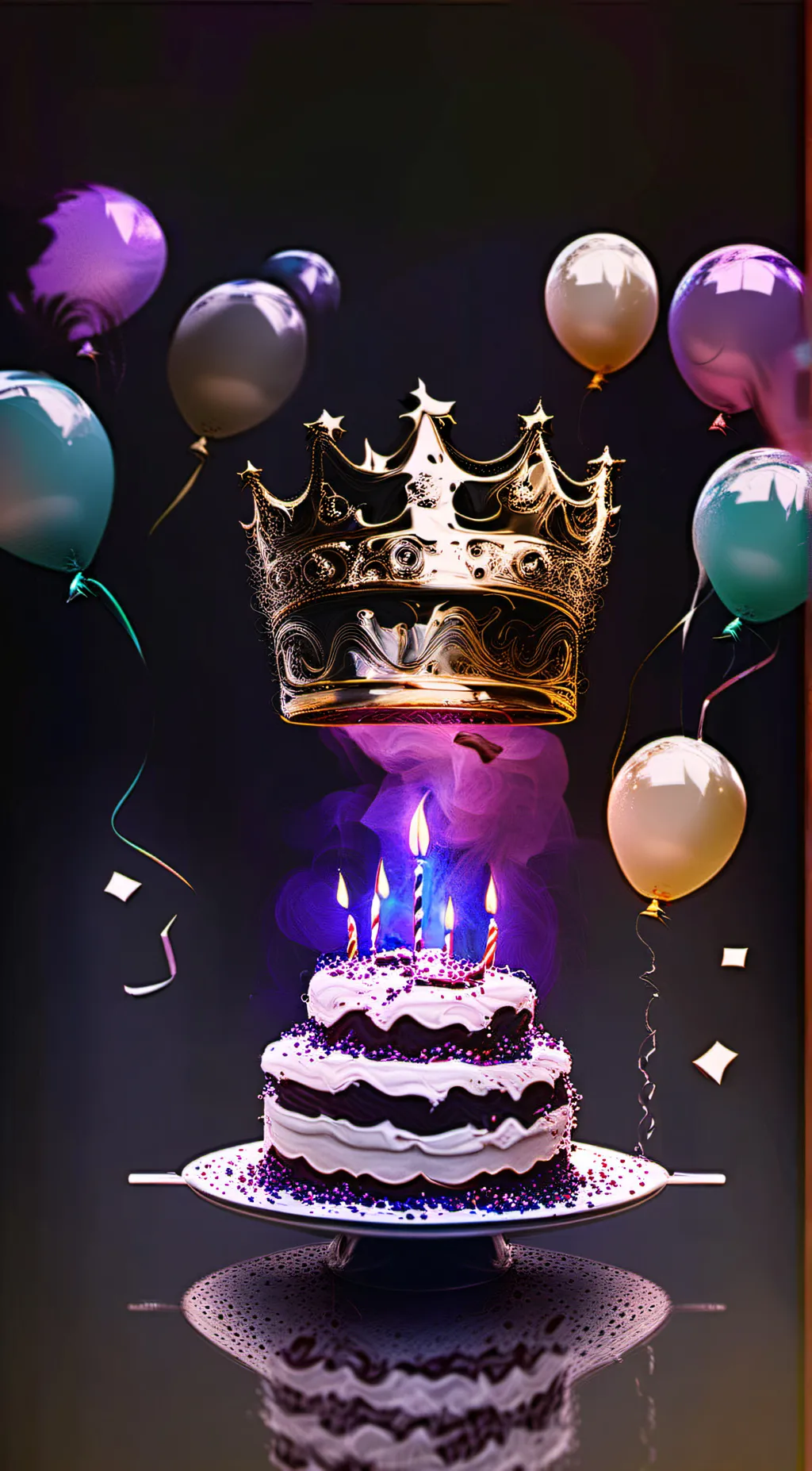 ai character: hpaay brithday  background