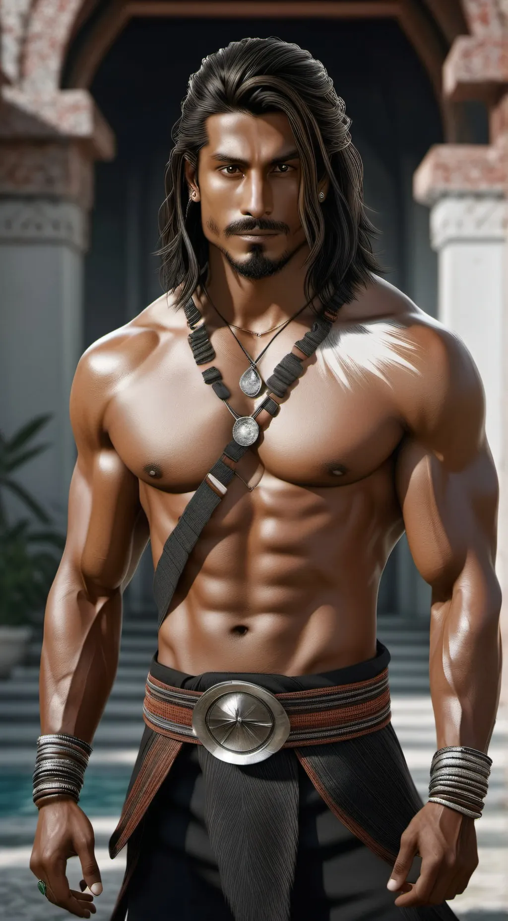 ai character: anubis  background