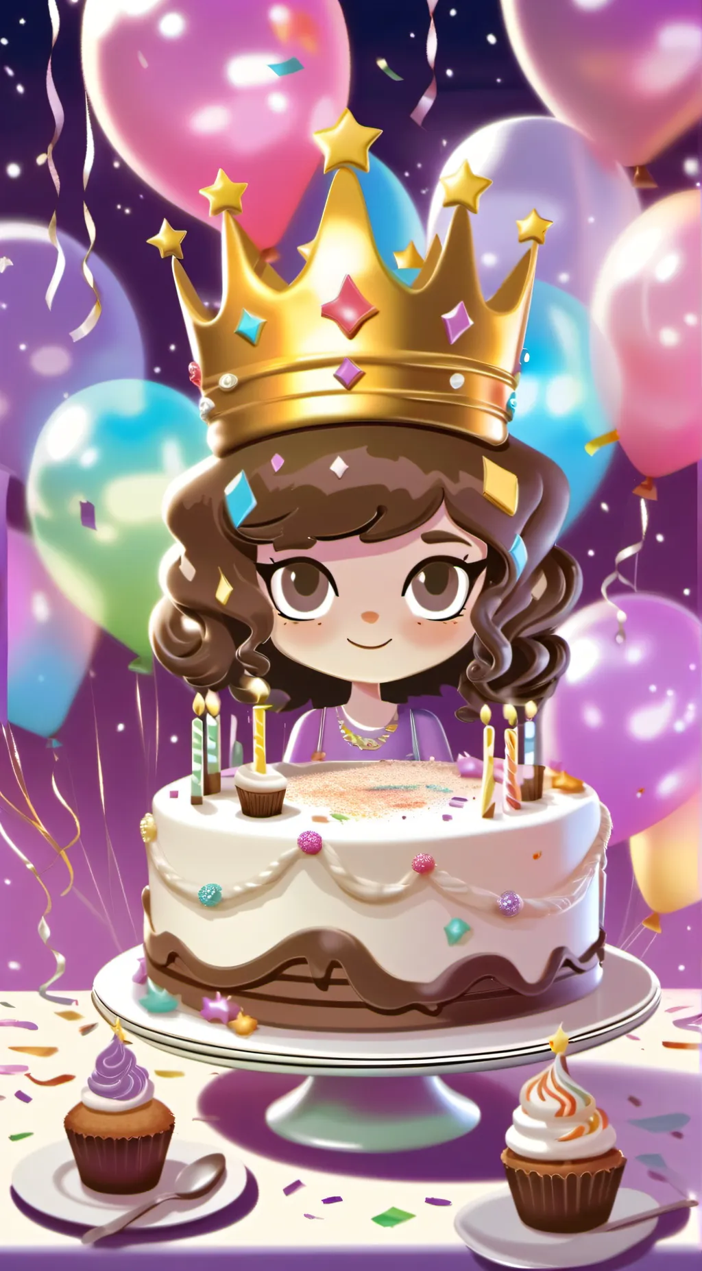 ai character: millys bday background