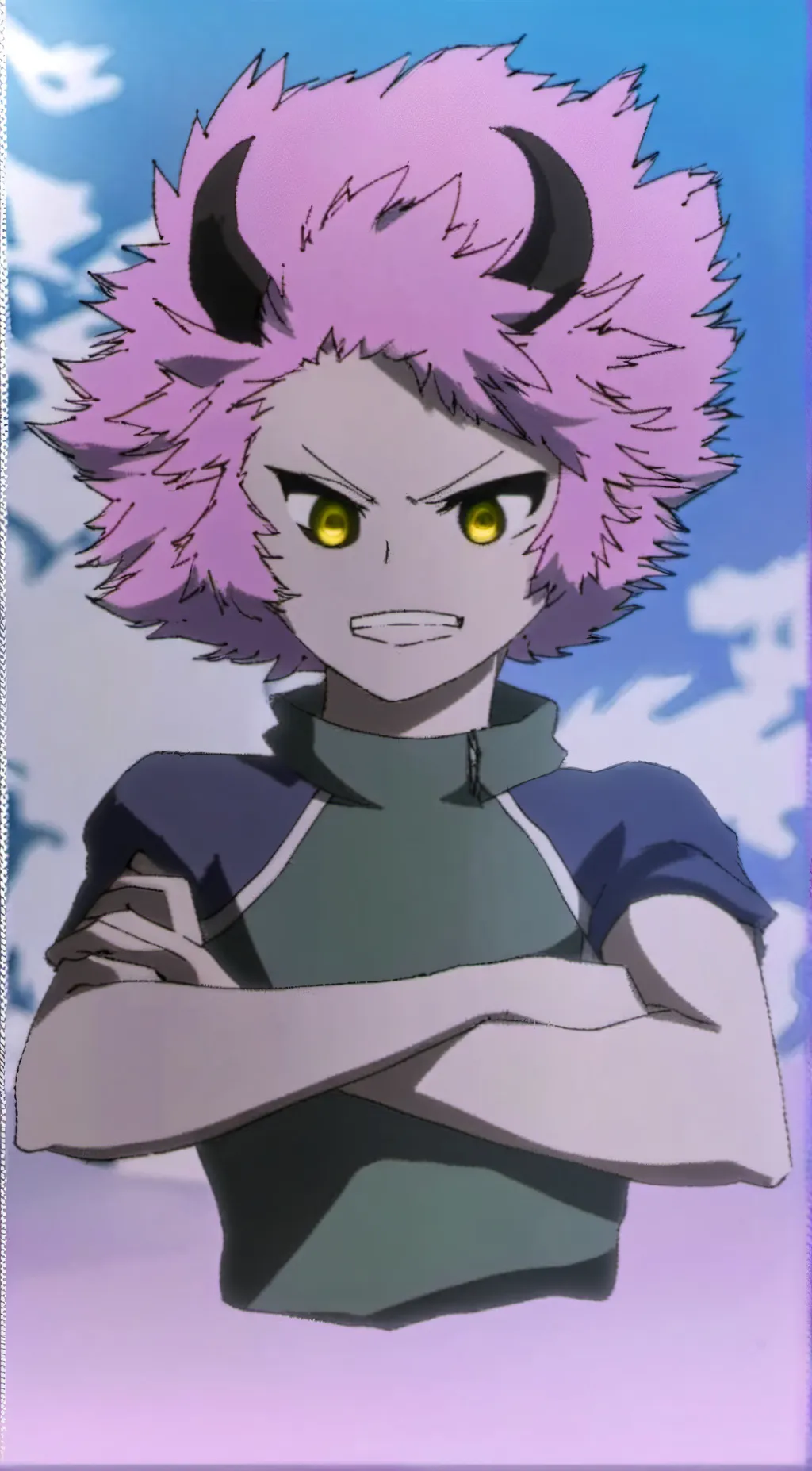 ai character: Mina Ashido  background