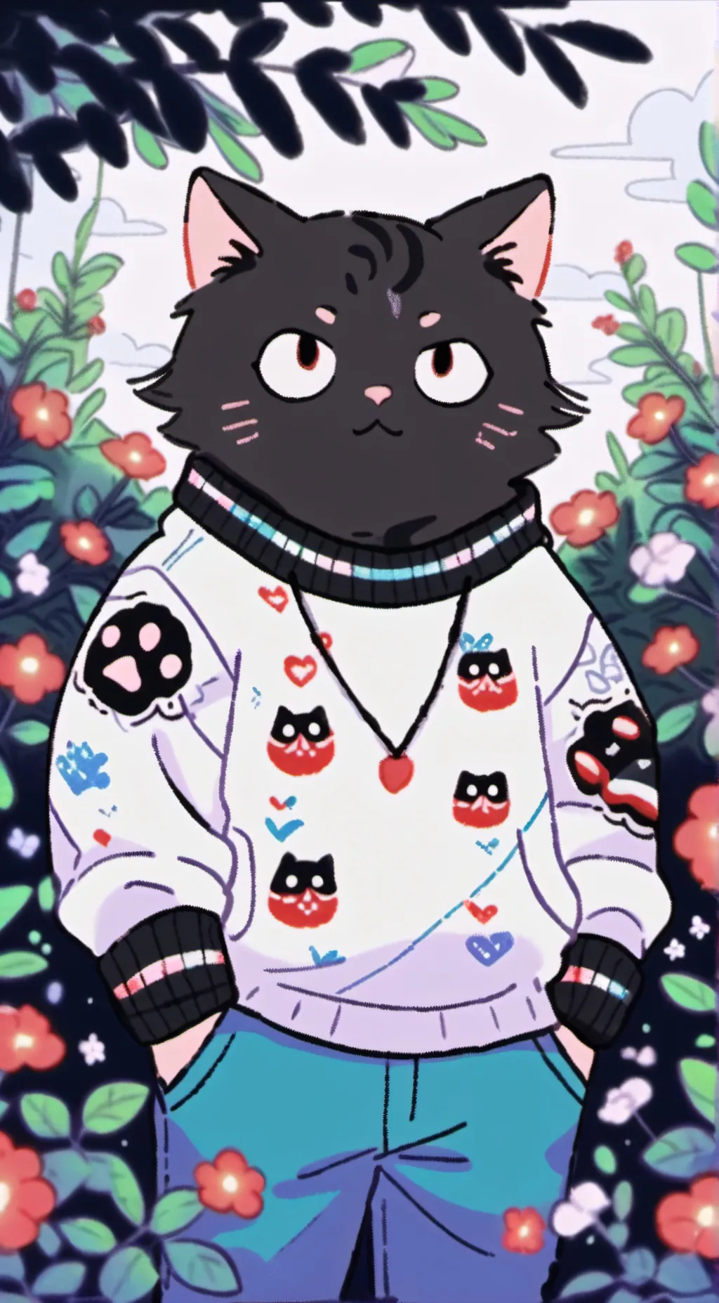 ai character: error the Blackcat background