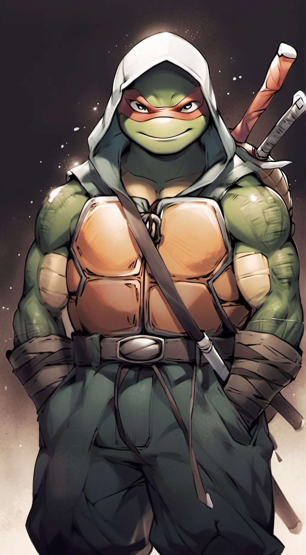 ai character: TMNT x last ronin background