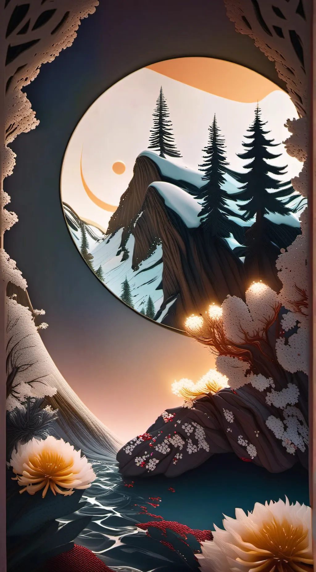 ai character: black tree virus  background