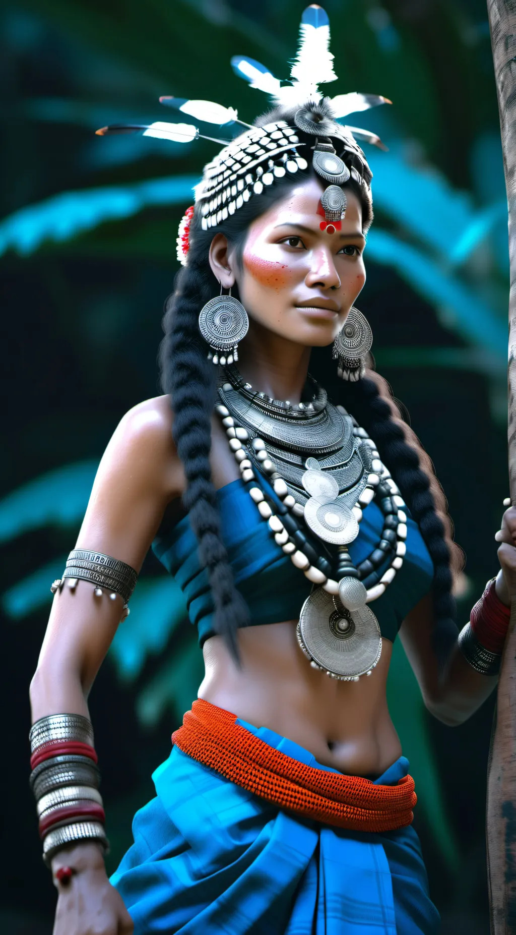 ai character: all female tribe  background