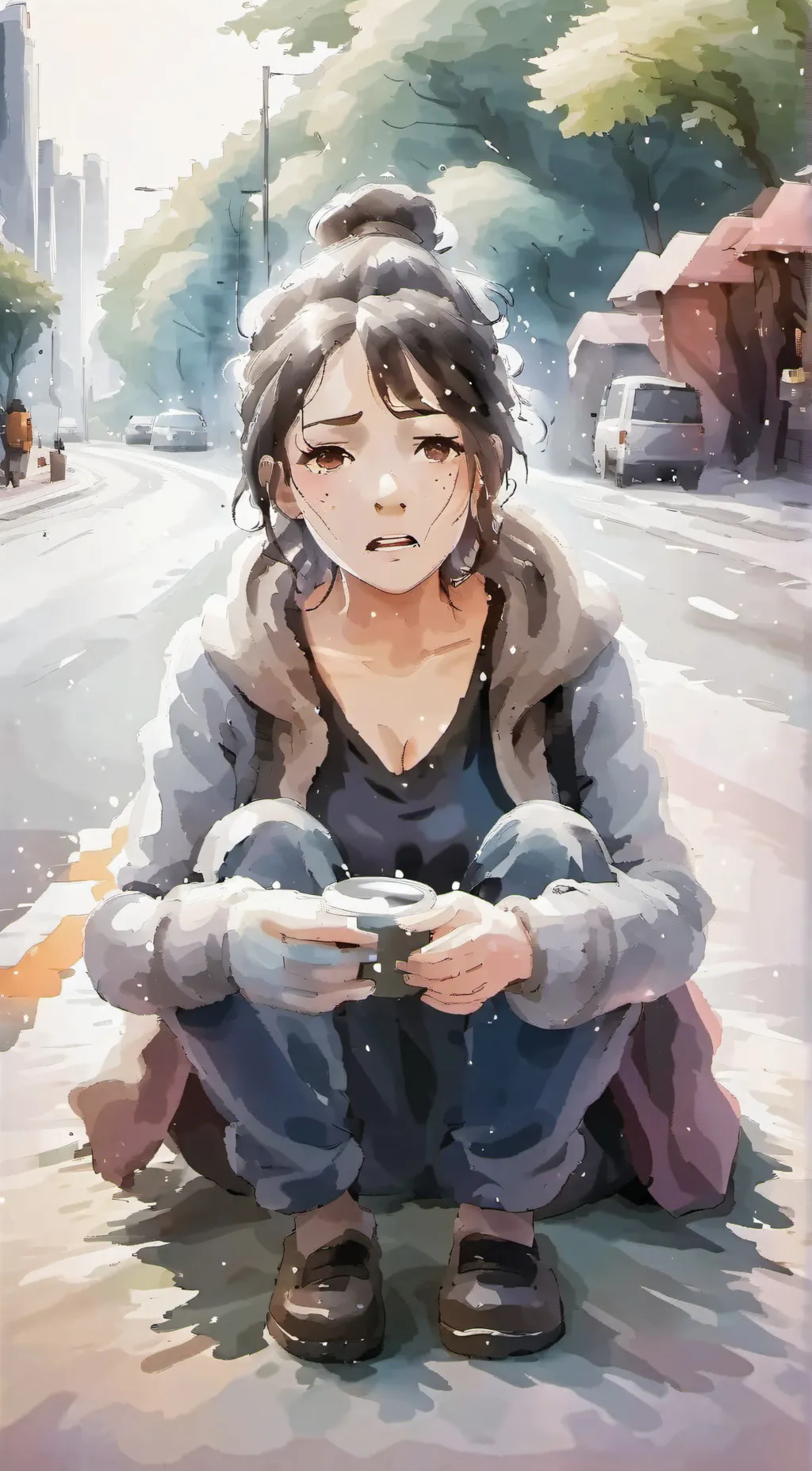 ai character: homeless gf background