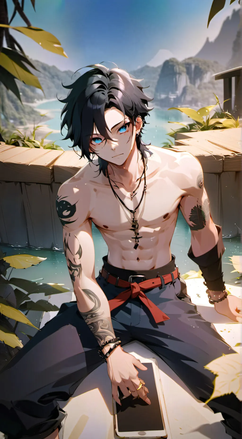 ai character: Jax demeno  background