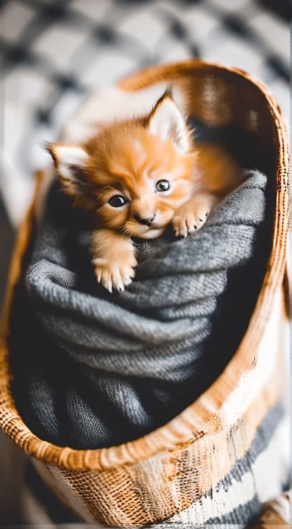 ai character: Newborn kitten background