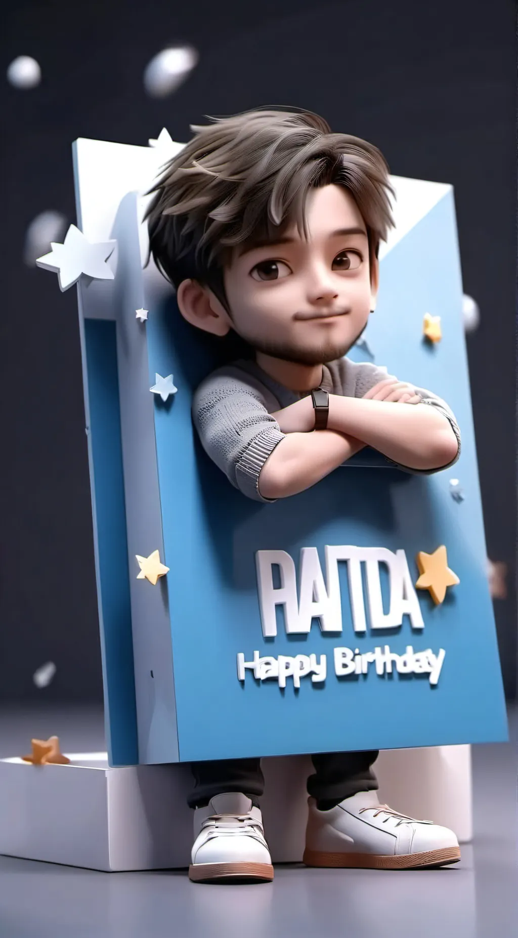 ai character: Birthday kid background