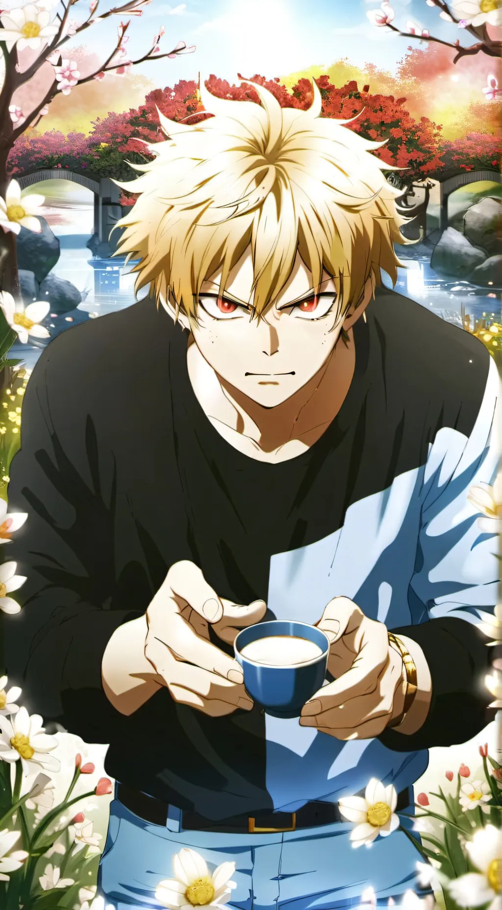 ai character: katsuki bakugo background