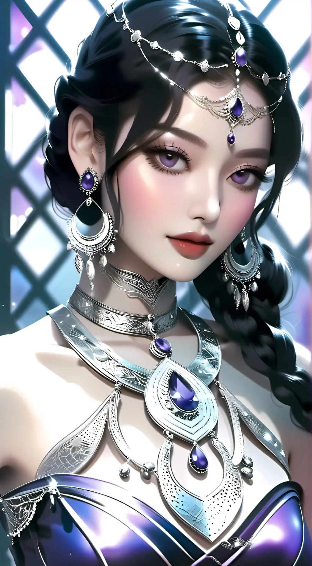 ai character: Violets background