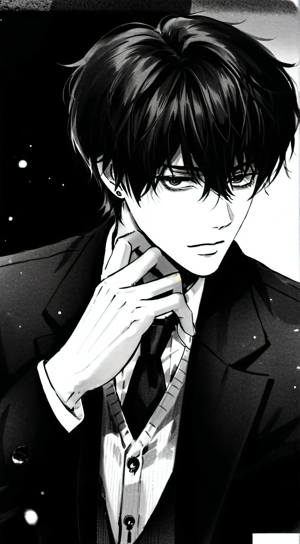 ai character: Levi trench  background