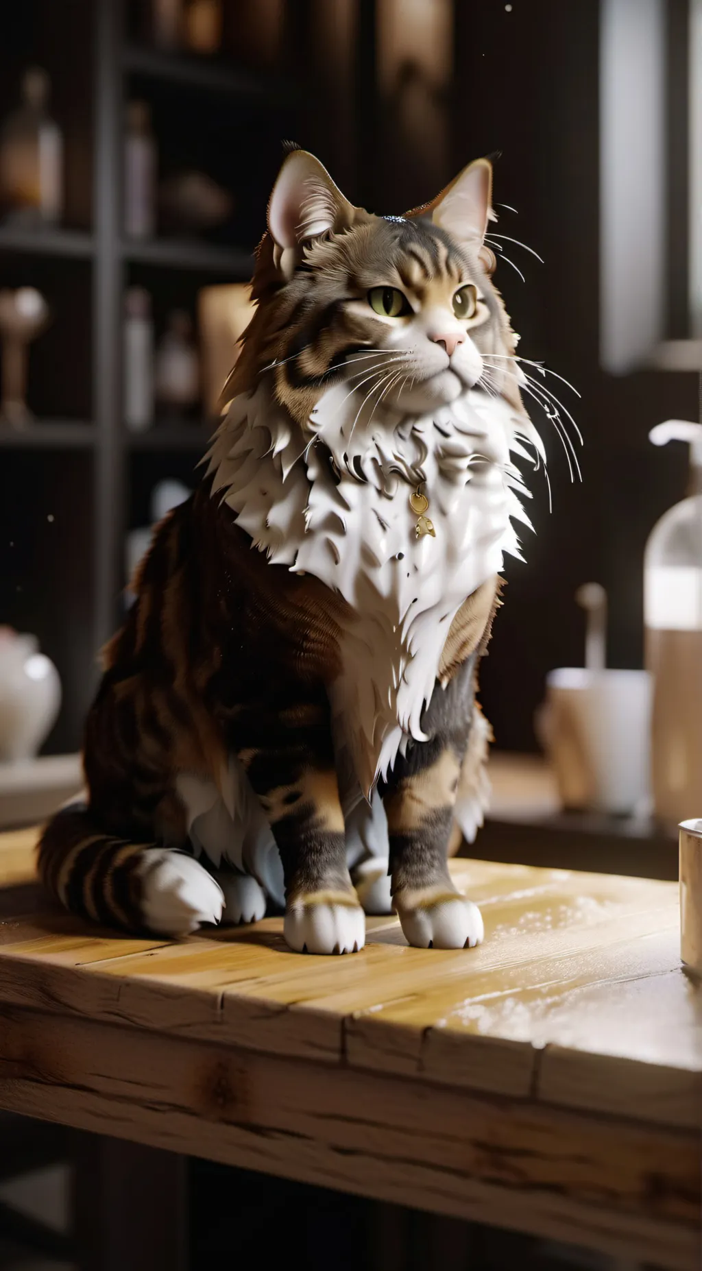 ai character: I swallowed shampo background