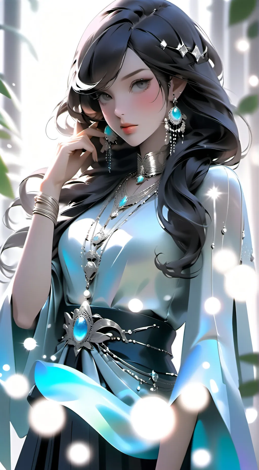 ai character: beaty girl background