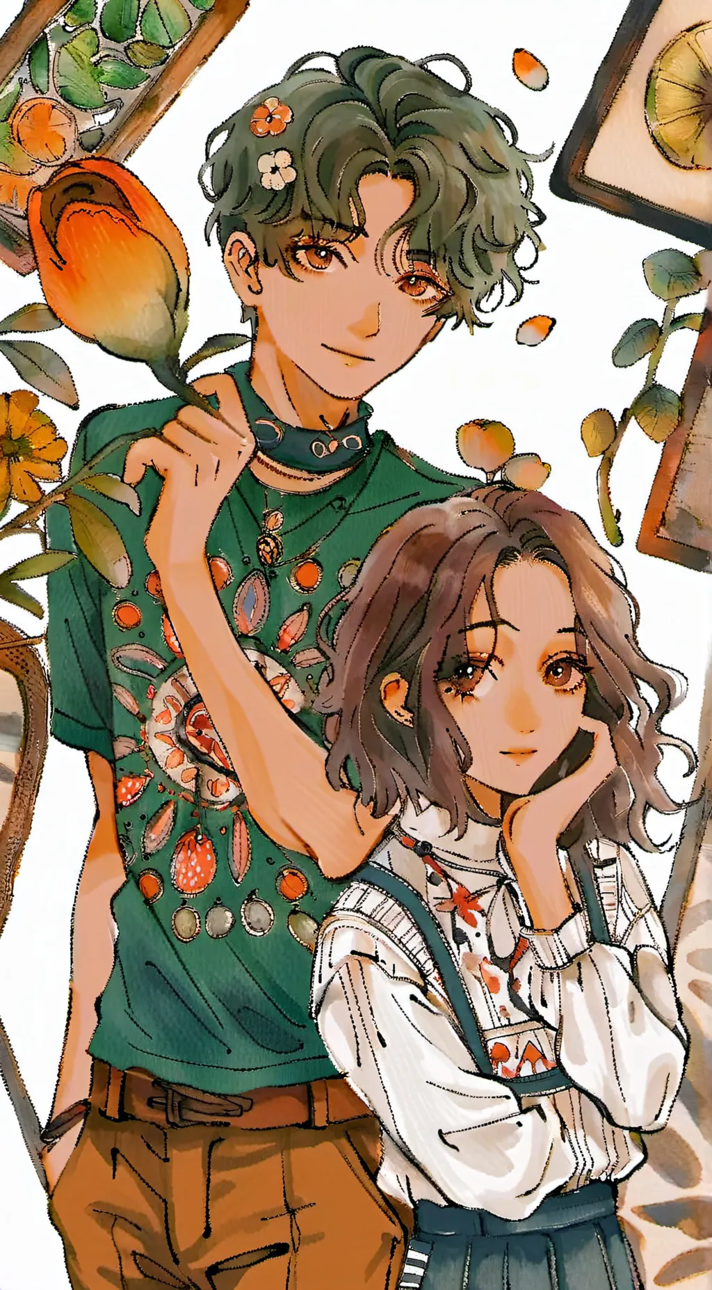 ai character: Izuko & Uraraka background