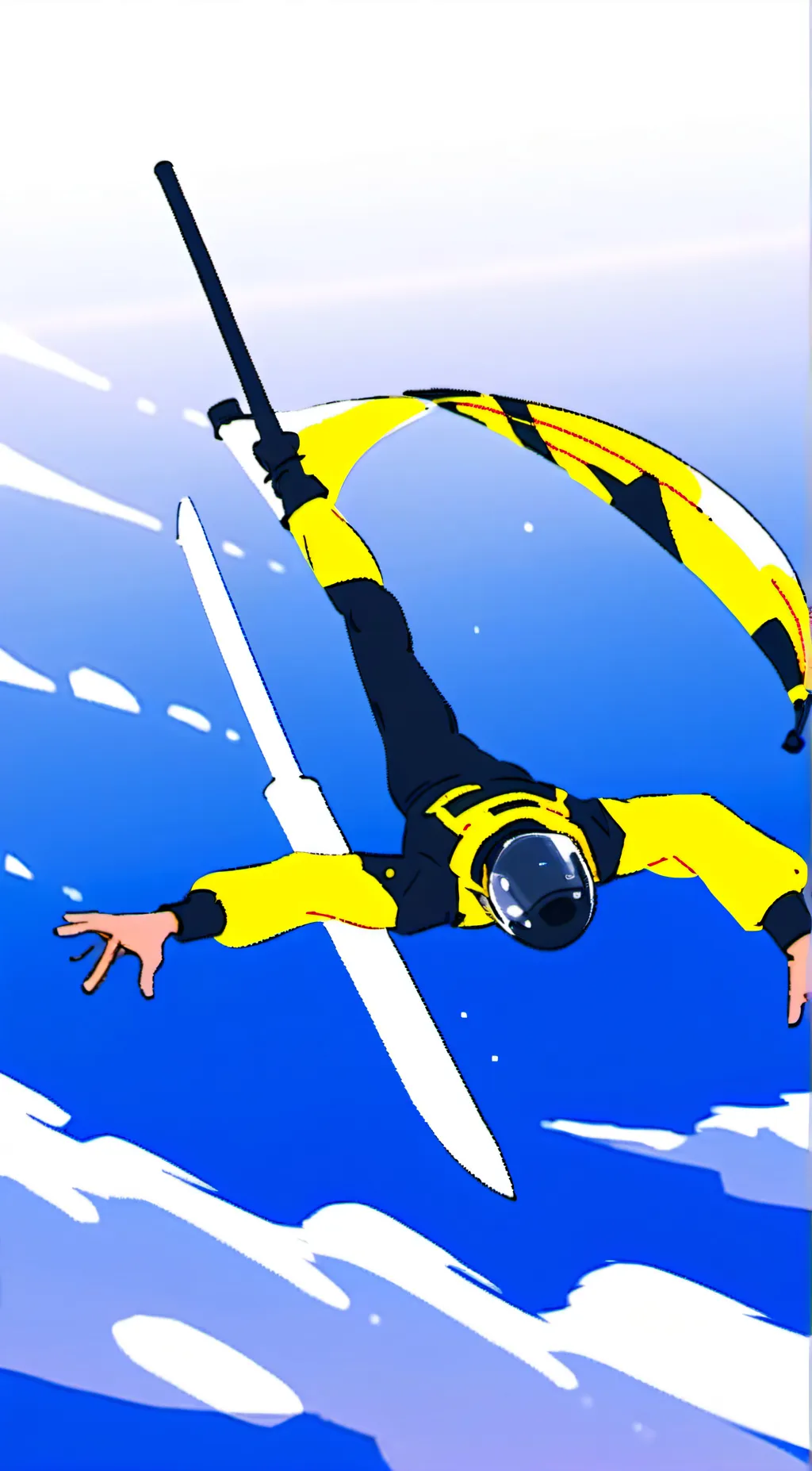 ai character: Blue background