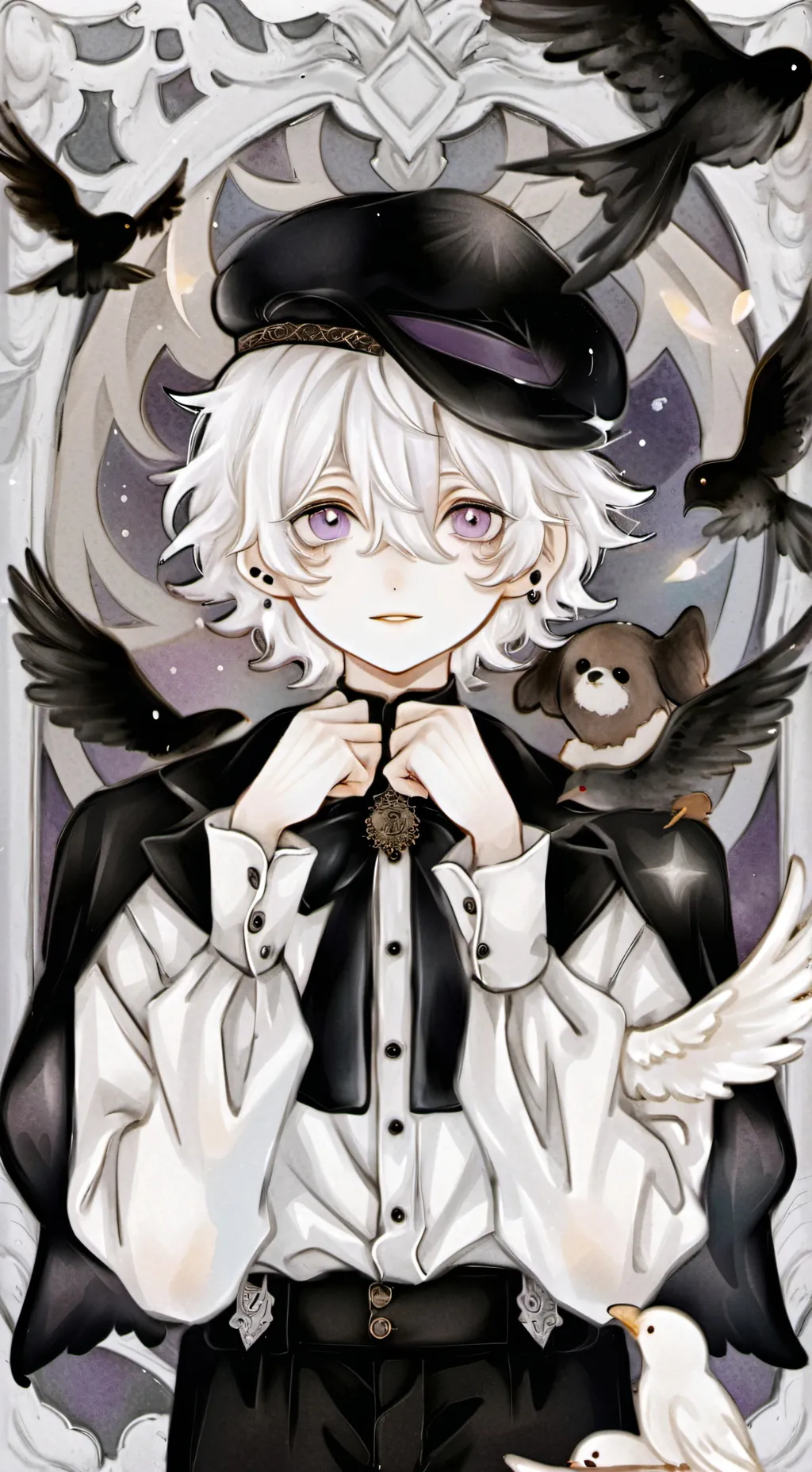 ai character: manic background