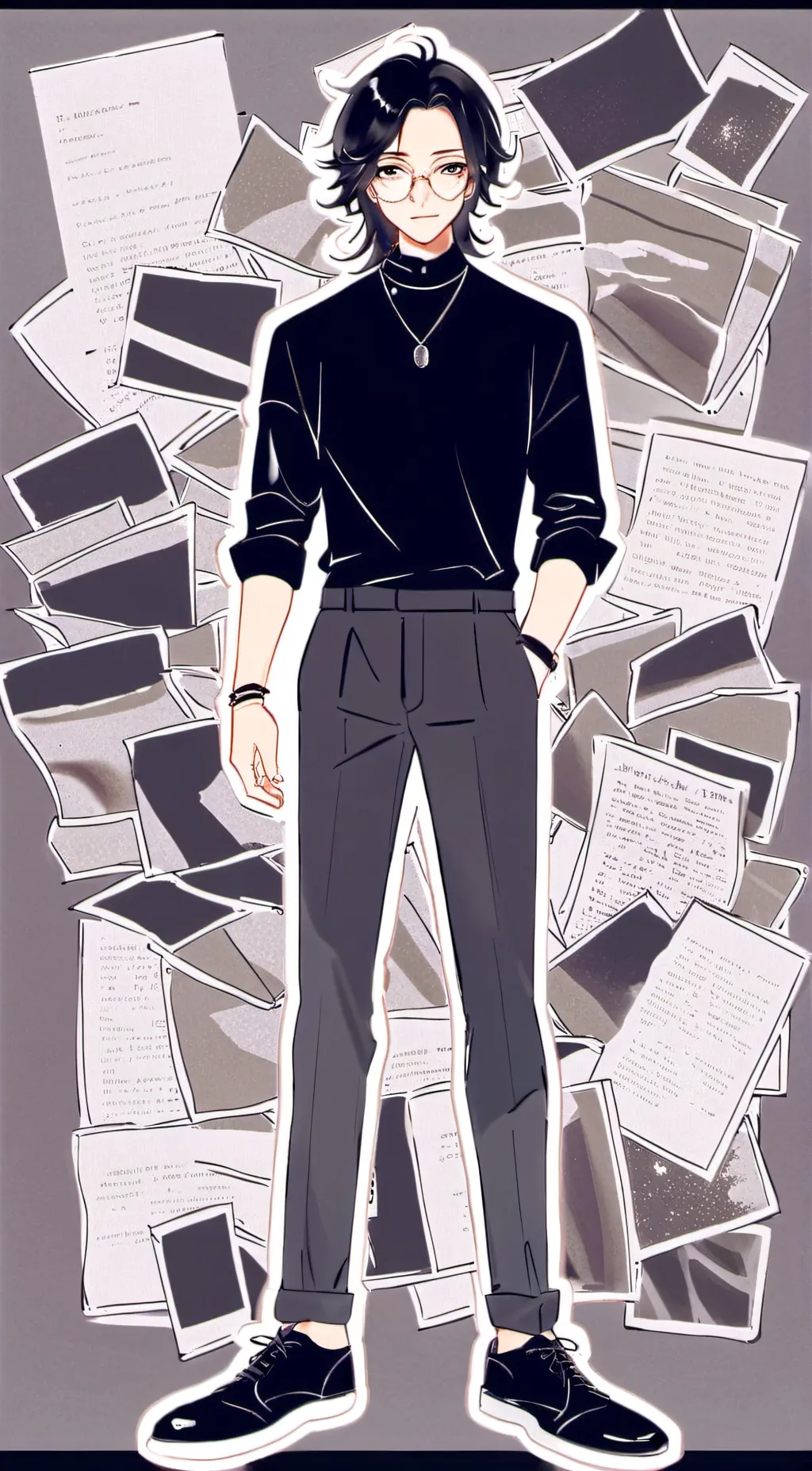 ai character: mr ink [fpe oc] background